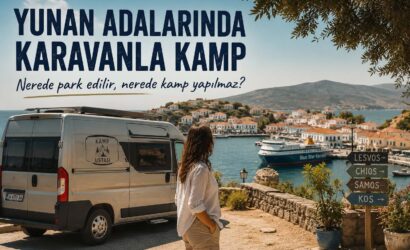 yunan adalarında karavanla kamp