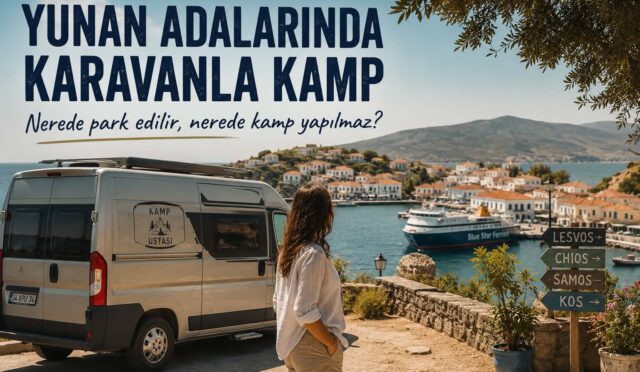 yunan adalarında karavanla kamp